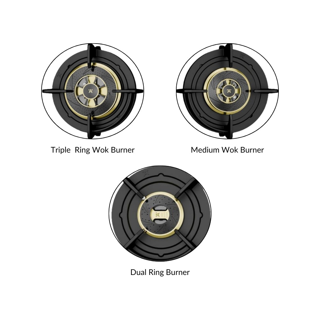 Hafele Built In Oven CELIA 70 + Hafele Built-In Microwave AIDA 28 + Hafele 90 cm Wall Mounted Chimney RHINE 90 + Hafele 86 cm 4 Burner Hob Altius Plus Series ALTIUS PLUS 490 + Hafele Free Standing Dishwasher AQUA CHROME 13 FS with 13 Place Settings