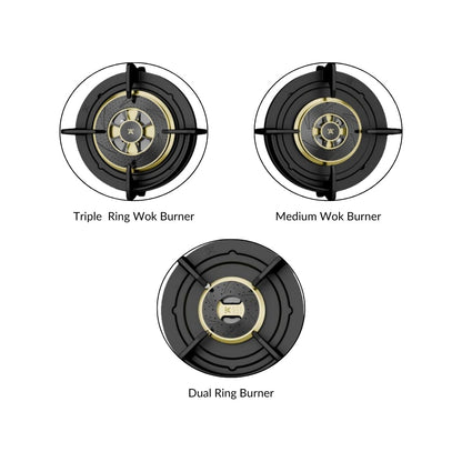 Hafele Built In Oven DIAMOND 77 BIO + Hafele Built-In Convection Microwave DIAMOND 34 MWO + Hafele 90 cm Wall Mounted Chimney TERESA NEO I-90 BLDC + Hafele 86 cm 4 Burner Hob Altius Plus Matt Series ALTIUS PLUS MATT GLASS 490 + Hafele 2 Zones Induction Hob NERO 30