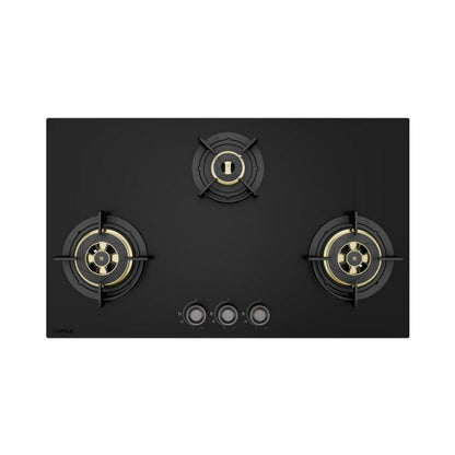 Hafele 90 cm Wall Mounted Chimney TERESA NEO I-90 BLDC + Hafele 86 cm 3 Burner Hob Altius Plus Matt Series ALTIUS PLUS MATT GLASS 390