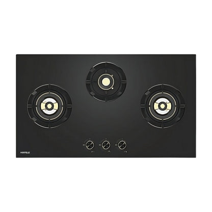 Hafele Built In Oven AURORA 80 + Hafele Built-In Microwave AURORA 25 + Hafele 75 cm Wall Mounted Chimney Essentia Series RENATA INCLINED 75 + Hafele 78 cm 3 Burner Hob Essentia Series AUGUSTA 378
