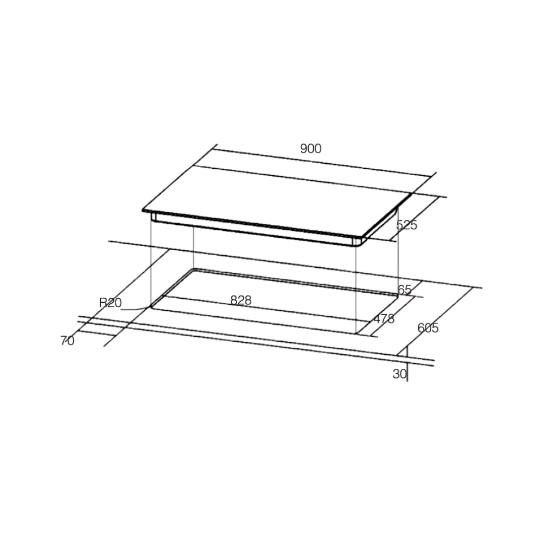 Hafele Built In Oven CELIA 70 + Hafele Built-In Microwave AIDA 28 + Hafele 90 cm Wall Mounted Chimney AELLA 90 + Hafele 90 cm 4 Burner Hob Essentia Series AUGUSTA 490