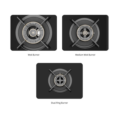 Hafele Built In Oven ORB 72 BIO + Hafele Built-In Convection Microwave DIAMOND 34 MWO + Hafele 90 cm Wall Mounted Chimney TERESA NEO I-90 BLDC + Hafele 80 cm 4 Burner Hob Cronus Series CRONUS 480 + Hafele 2 Zones Induction Hob NERO 30