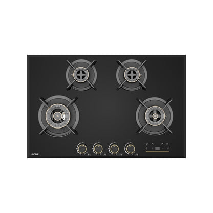 Hafele Built In Oven with Full Steam MIDORA FULL STEAM OVEN + Hafele Built-In Microwave ENZO 28 + Hafele 90 cm Wall Mounted Chimney TERESA T-90 BLDC + Hafele 80 cm 4 Burner Hob Cronus Series CRONUS 480 + Hafele Free Standing Dishwasher AQUA CHROME 13 FS with 13 Place Settings
