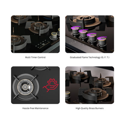 Hafele 90 cm 5 Burner Hob Cronus Series CRONUS 590