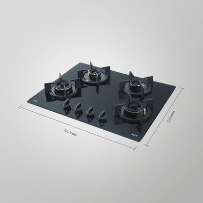 Kaff 60 cm Wall Mounted Chimney ASHPRO 60 DC - BLDC + Kaff 65 cm 4 Burner Hob Blaze Series BZ 654