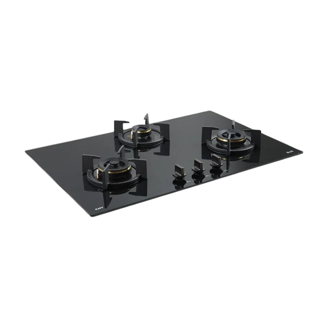 Kaff 75 cm Wall Mounted Chimney ASHPRO 75 DC - BLDC + Kaff 78 cm 3 Burner Hob Blaze Series BZ 783