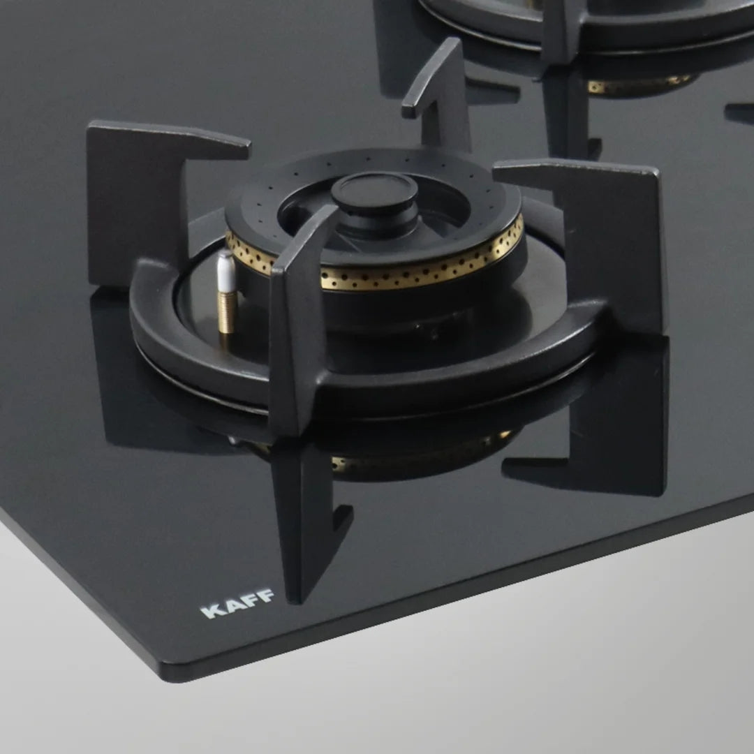 Kaff 75 cm Wall Mounted Chimney ASHPRO 75 DC - BLDC + Kaff 78 cm 3 Burner Hob Blaze Series BZ 783