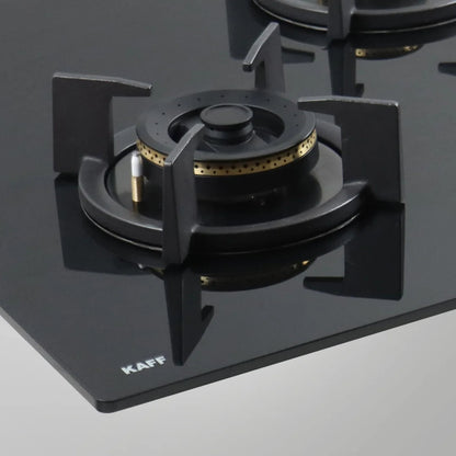 Kaff 75 cm Wall Mounted Chimney ASHPRO 75 DC - BLDC + Kaff 78 cm 3 Burner Hob Blaze Series BZ 783