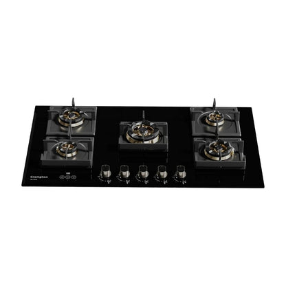 Crompton 90 cm 5 Burner Hob Optime Series HOB-OPFBTI900-MBL