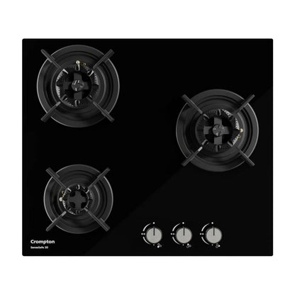 Crompton 60 cm 3 Burner Hob Sensosafe HOB-SS3D603-MBL