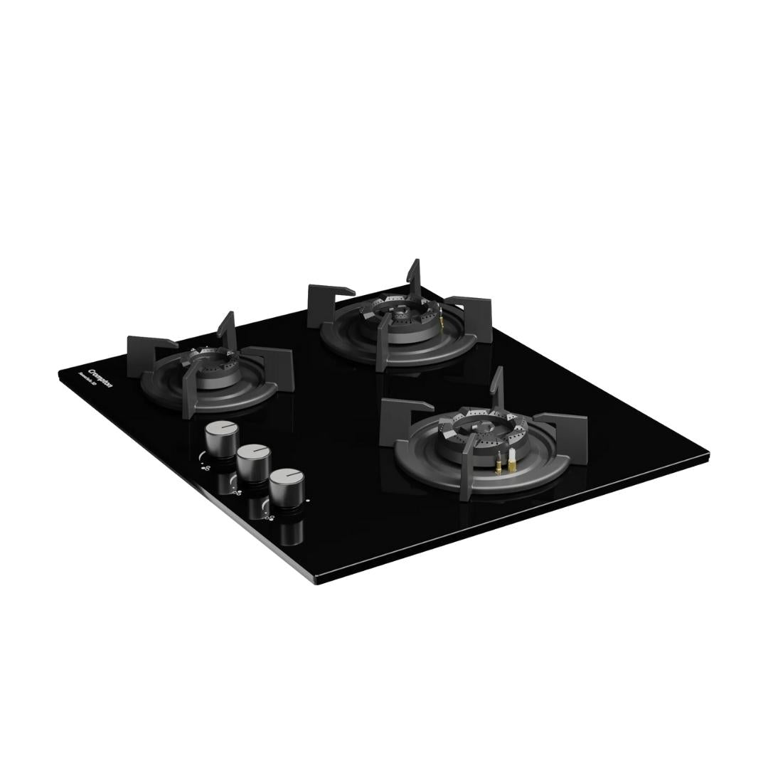 Crompton 60 cm 3 Burner Hob Sensosafe HOB-SS3D603-MBL