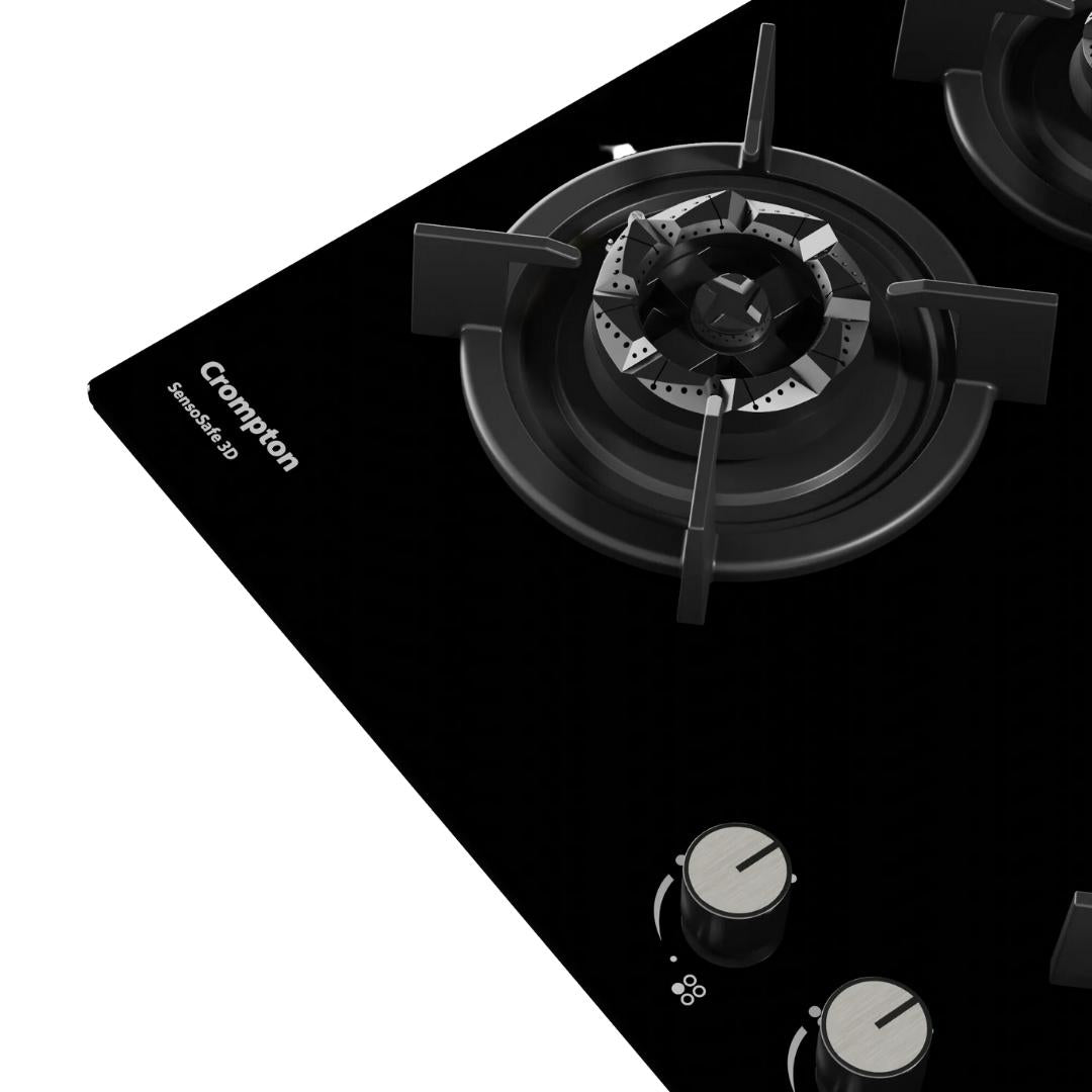 Crompton 60 cm 4 Burner Hob Sensosafe HOB-SS3D604-MBL