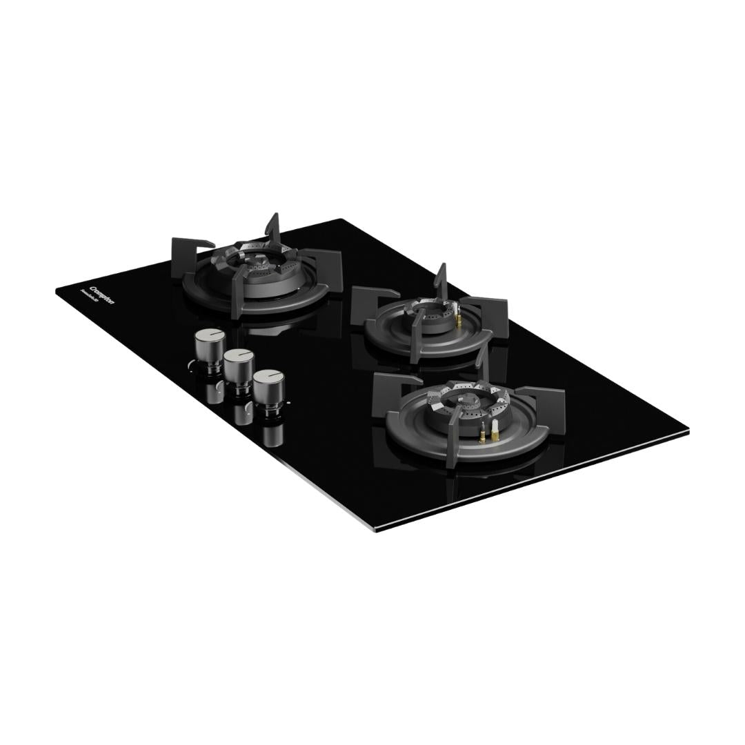 Crompton 78 cm 3 Burner Hob Sensosafe HOB-SS3D783-MBL