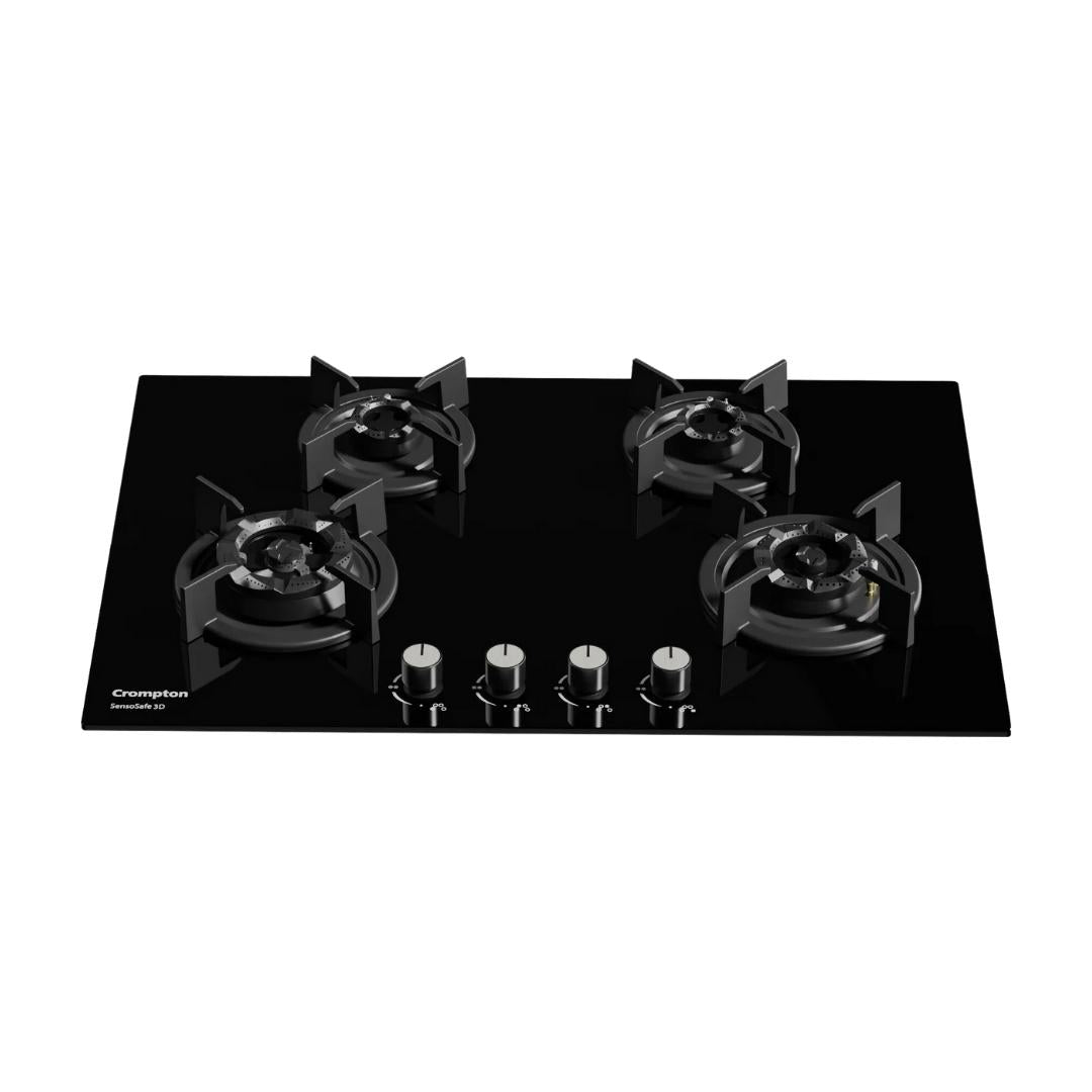 Crompton 78 cm 4 Burner Hob Sensosafe HOB-SS3D784-MBL
