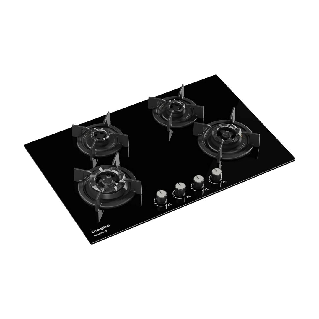 Crompton 78 cm 4 Burner Hob Sensosafe HOB-SS3D784-MBL