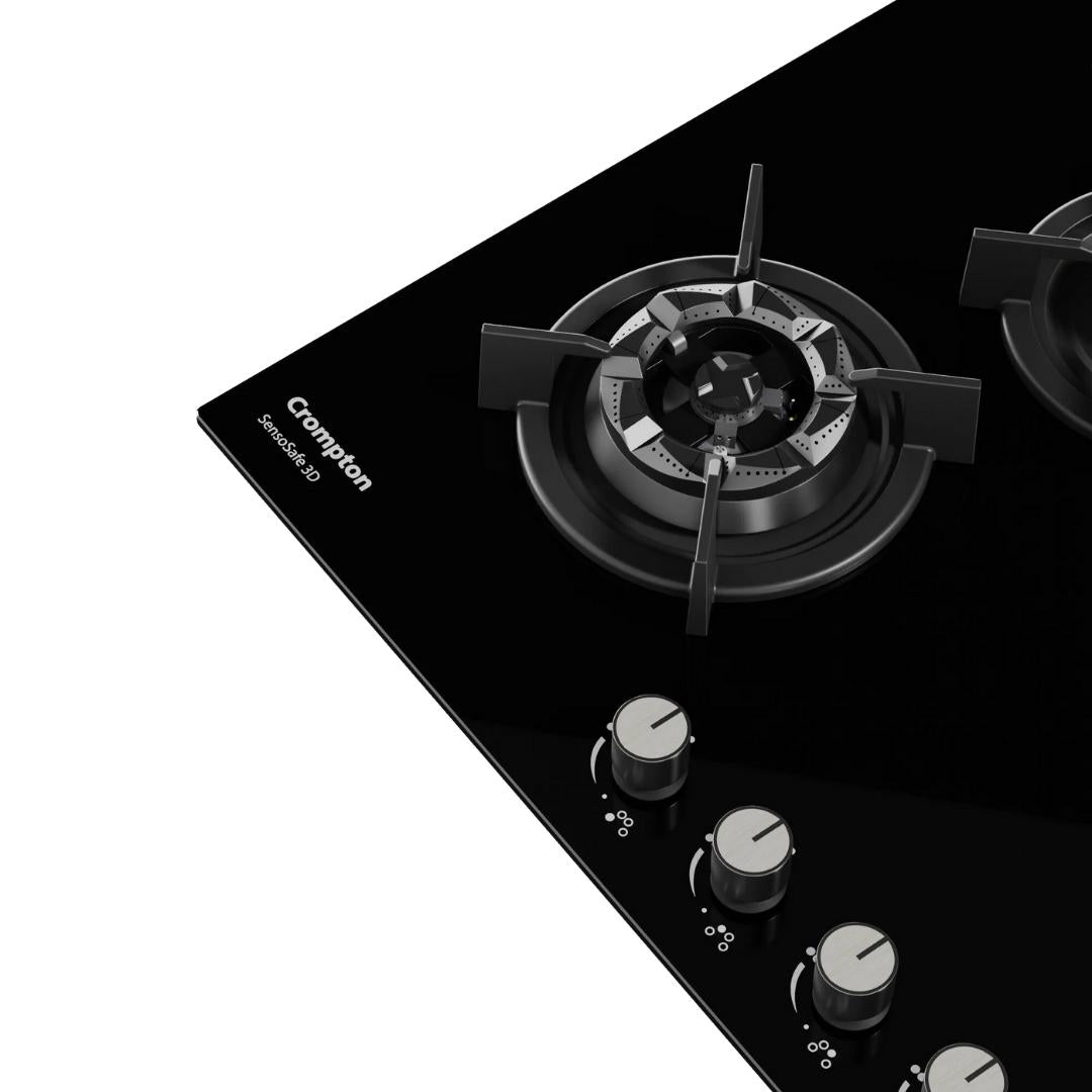 Crompton 78 cm 4 Burner Hob Sensosafe HOB-SS3D784-MBL