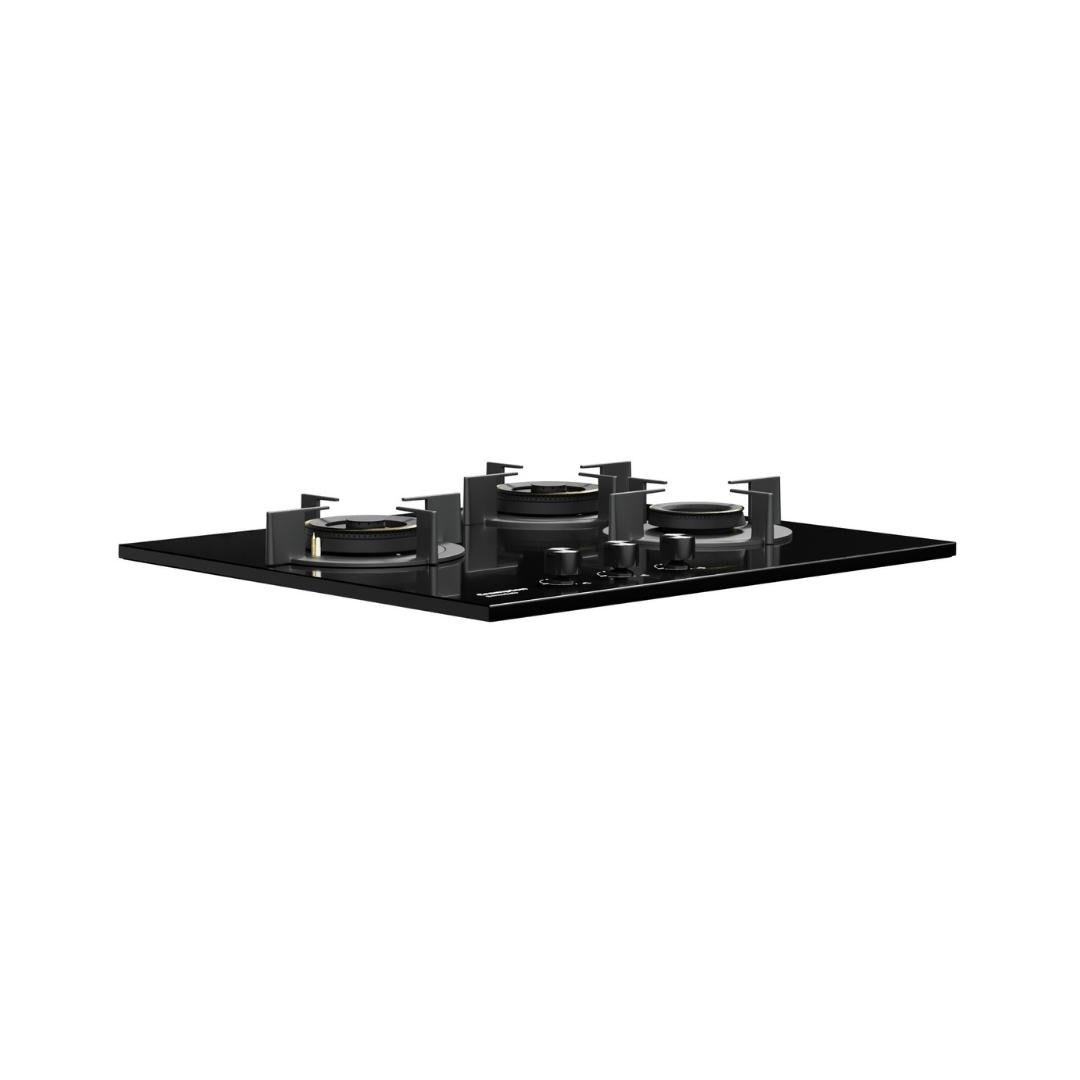Crompton 60 cm 3 Burner Hob Sensosafe HOB-SSDC603-MBL