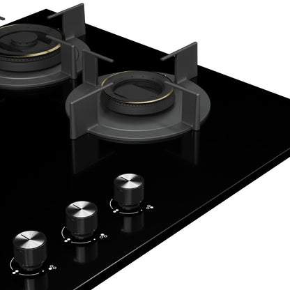 Crompton 60 cm 3 Burner Hob Sensosafe HOB-SSDC603-MBL
