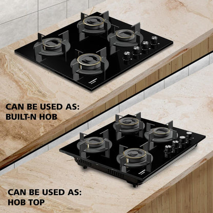 Crompton 60 cm 4 Burner Hob Sensosafe HOB-SSDC604-MBL