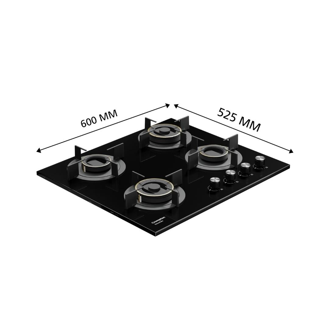 Crompton 60 cm 4 Burner Hob Sensosafe HOB-SSDC604-MBL