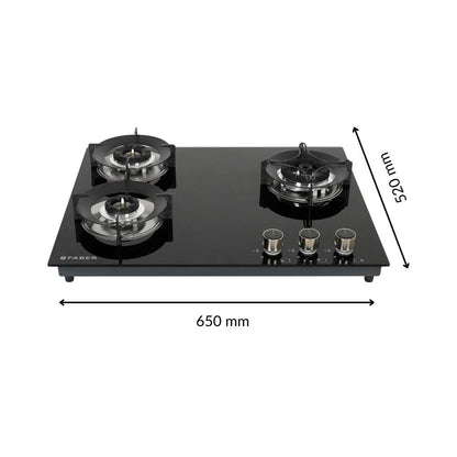 Faber 65 cm 3 Burner Hob Superia Series SUPERIA HT653 BR AI