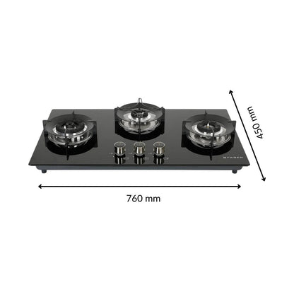 Faber 76 cm 3 Burner Hob Superia Series SUPERIA HT763 BR AI