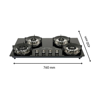 Faber 76 cm 4 Burner Hob Superia Series SUPERIA HT764 BR AI