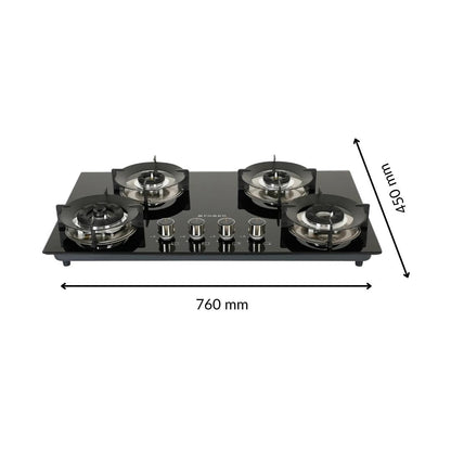 Faber Built In Oven FBIO 80L 4F BK + Faber Built-In Microwave FBI MWO 20 SG BK + Faber 75 cm Wall Mounted Chimney Charm Series HOOD CHARM BLDC HC SC FL BK IN 75 T + Faber 76 cm 4 Burner Hob Superia Series SUPERIA HT764 BR AI