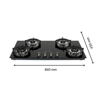 Faber 90 cm 4 Burner Hob Superia Series SUPERIA HT904 BR AI