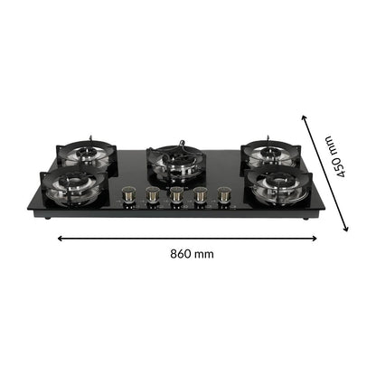 Faber 90 cm 5 Burner Hob Superia Series SUPERIA HT905 BR AI