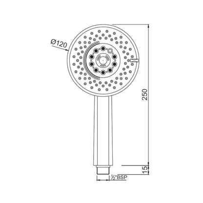 Jaquar Multi Flow Hand Shower HSH-CHR-1731 - Chrome