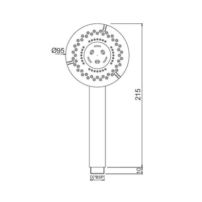 Jaquar Multi Flow Hand Shower HSH-CHR-1739 - Chrome