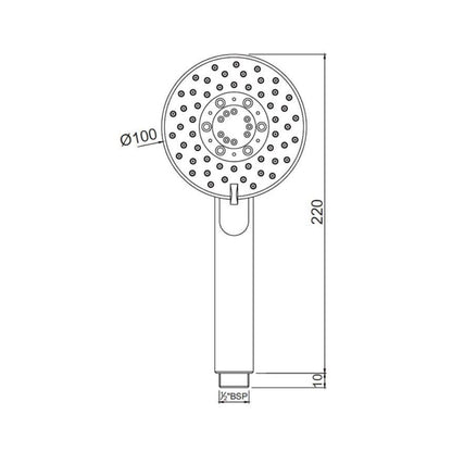 Jaquar Multi Flow Hand Shower HSH-CHR-1939 - Chrome
