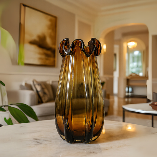 Golden Ember Glass Vase (Large)