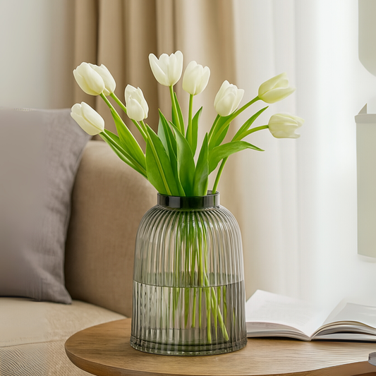 Graphite Echo Glass Vase (Small)