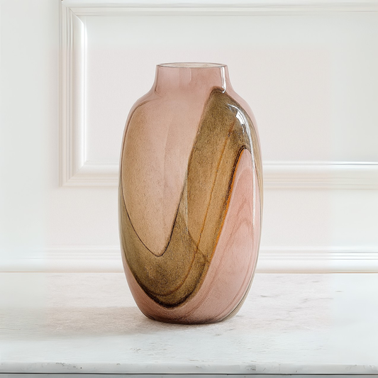 RoseSmoke Glass Vase (Large)