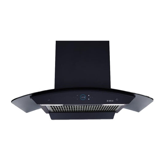 Elica 90 cm Wall Mounted Chimney Ismart Series ISMART GLACE FL HAC 90 LTW NERO