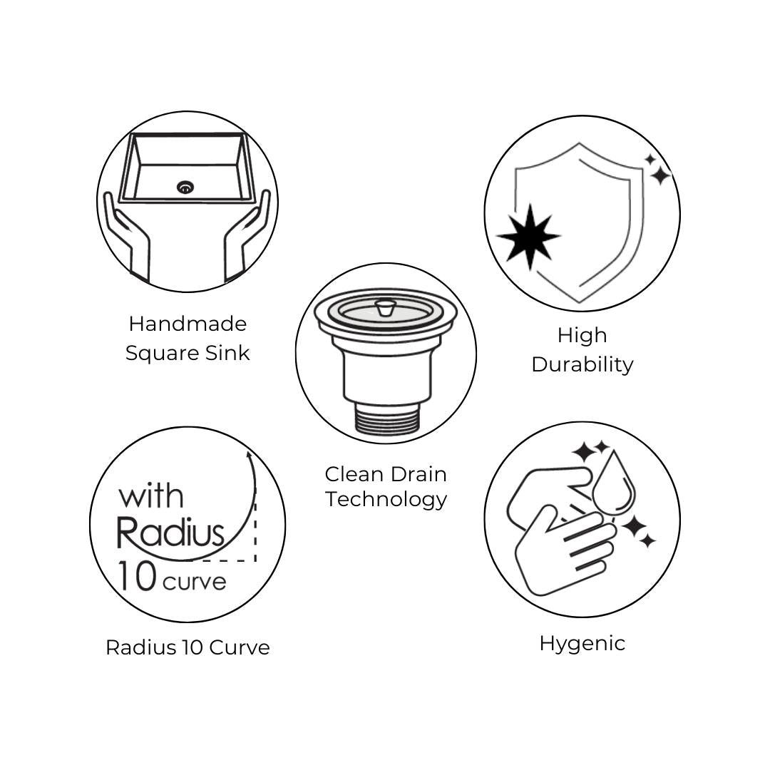Hindware Stainless Steel Sink Undermount Series DOUBLE BOWL IMPERIO UM 37 x 18 x 8 ( 37 x 18 inches ) - Matt