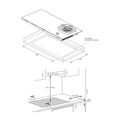Electrolux 4 Zones Hybrid Induction Hob EHH957BE