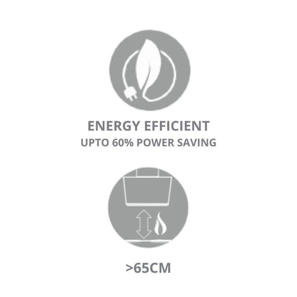 Elica 60 cm Wall Mounted Chimney Ismart Series ISMART SPOT FL HAC 60 LTW NERO