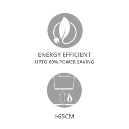Elica 90 cm Wall Mounted Chimney Ismart Series ISMART SPOT FL HAC 90 LTW NERO + Elica Cooking Range F 9502 XGRH