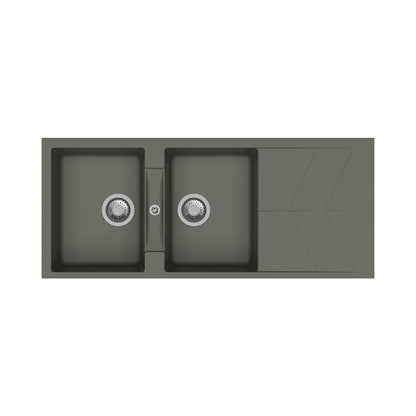 Carysil Quartz Sink Jazz Jazz D 200 ( 46 x 20 inches )  -  Concrete