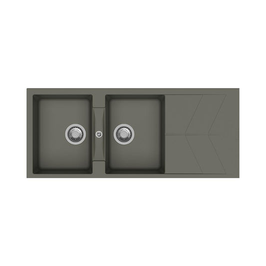 Carysil Quartz Sink Jazz Jazz D 200 ( 46 x 20 inches )  -  Concrete