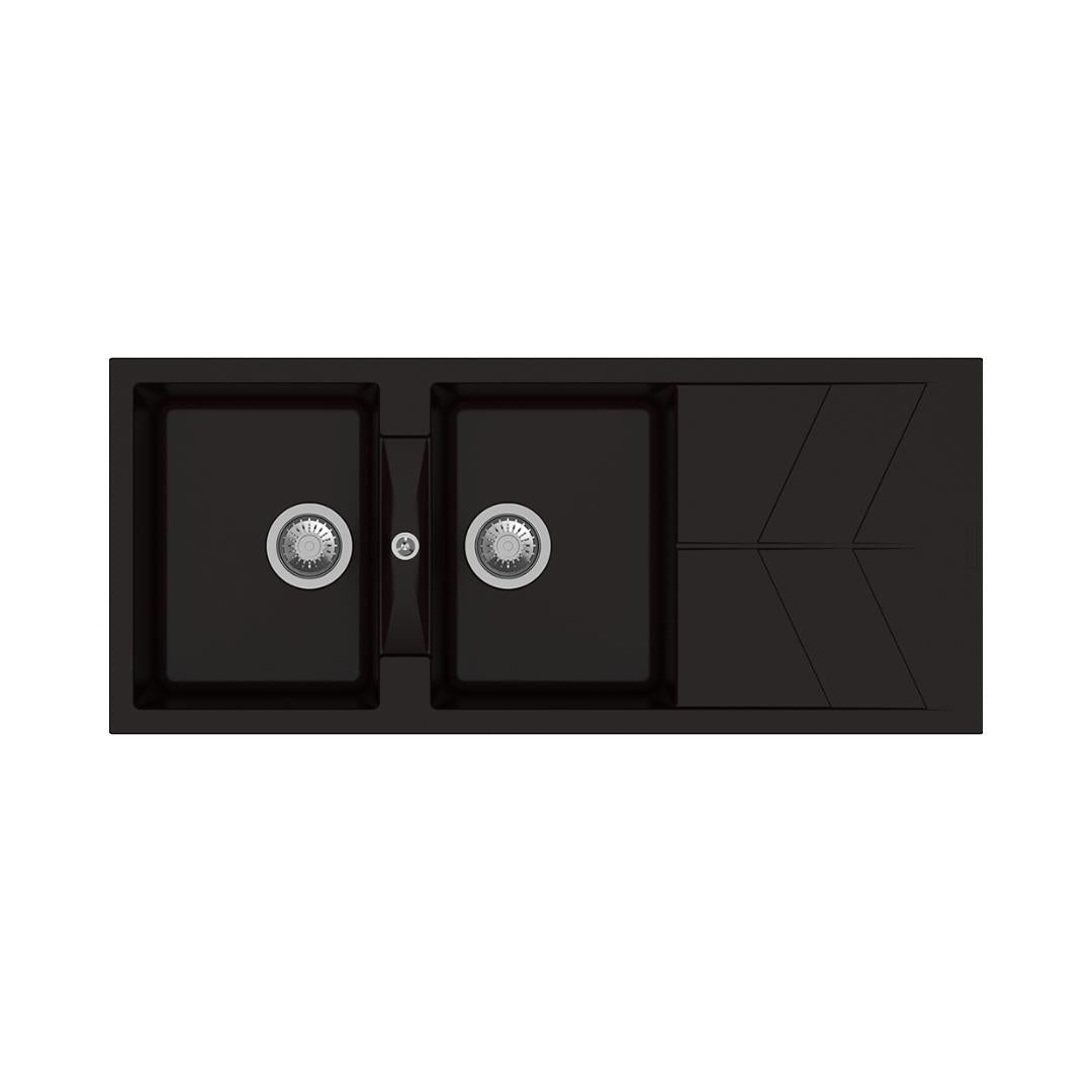 Carysil Quartz Sink Jazz Jazz D 200 ( 46 x 20 inches )  -  Espresso
