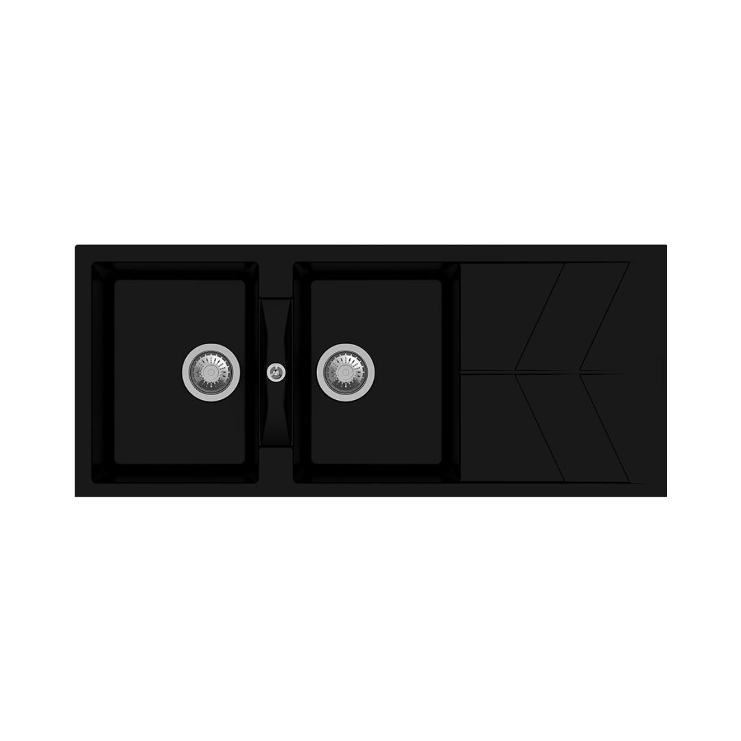Carysil Quartz Sink Jazz Jazz D 200 ( 46 x 20 inches )  -  Nera