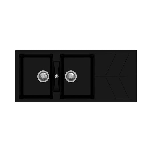 Carysil Quartz Sink Jazz Jazz D 200 ( 46 x 20 inches )  -  Nera
