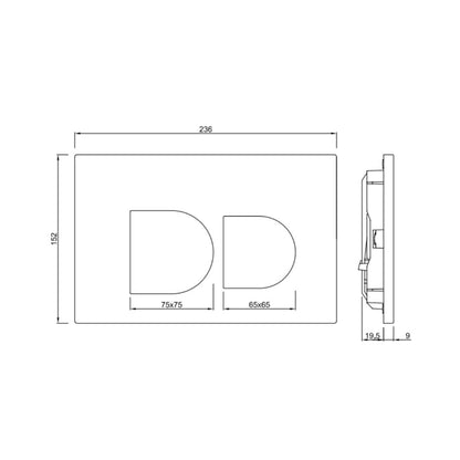 Jaquar Flush Plate D'Arc JCP-CHR-372415 - Chrome