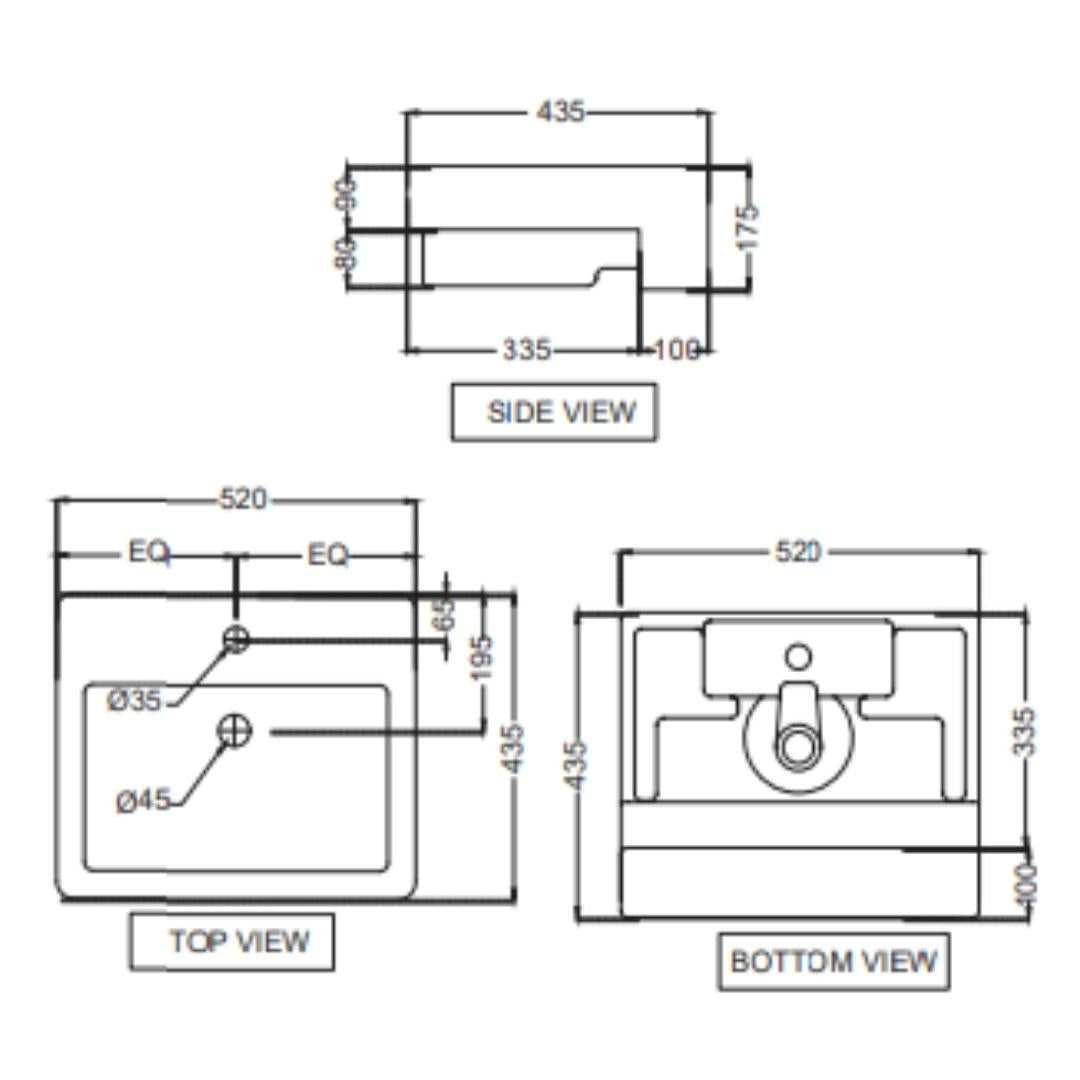 Jaquar - Semi Recessed Rectangle White Wash Basin - JDR (Jaquar ...