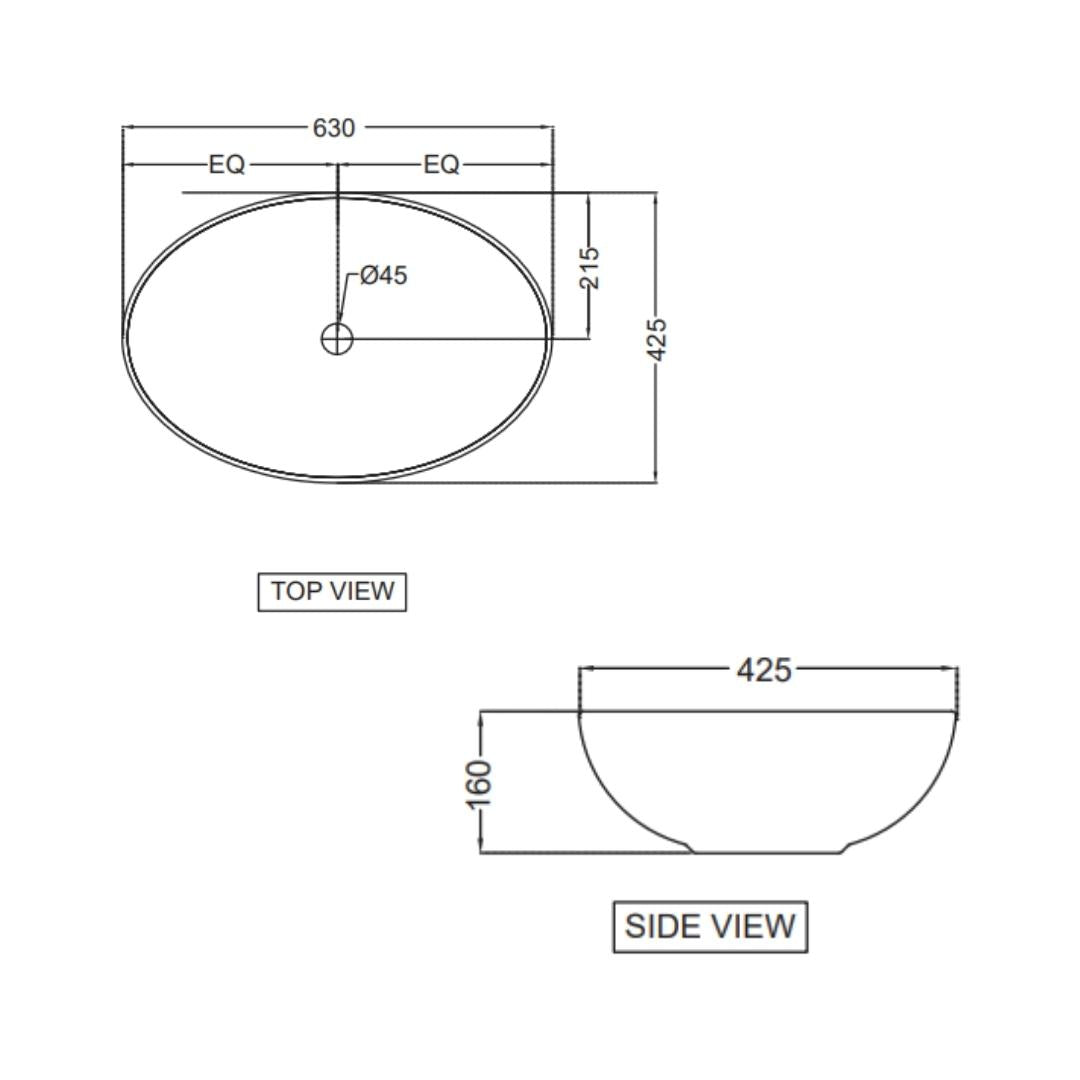 Jaquar - Table Top Oval White Wash Basin - JDR (Jaquar Designer Range ...