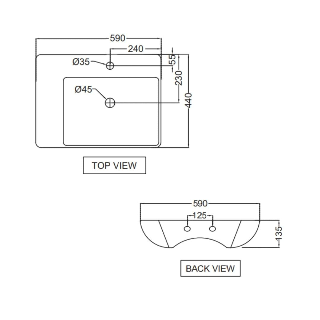 Jaquar - Table Top Rectangle White Wash Basin - JDR (Jaquar Designer ...